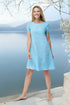 Organic linen dress with a button closure on the back Matt from Baltic Linen